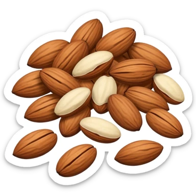 A pack of almonds and dried raisins snack sticker