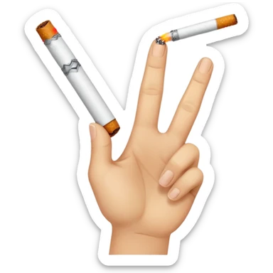 Create “👌” with the “🚬” inside like smoking  sticker