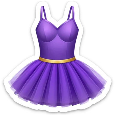purple tutu dress fashion sticker