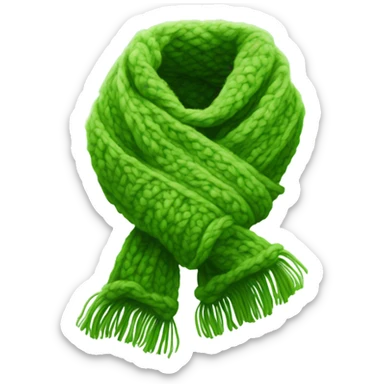 Green woolly scarf sticker