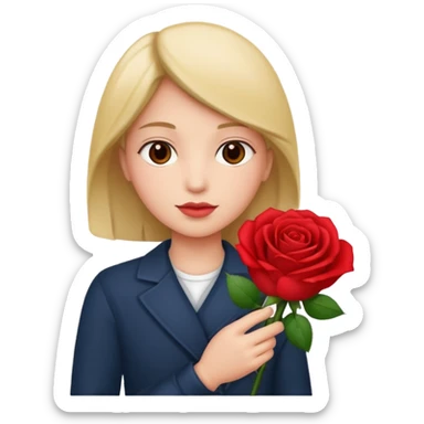 Flower 🌹in hand sticker