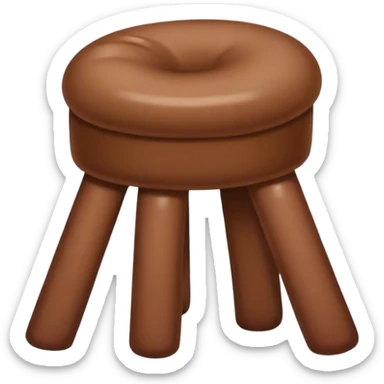 Brown poop stool without a face sticker