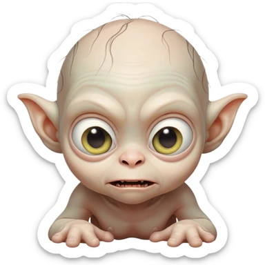 Baby gollum from lord of the rings sticker