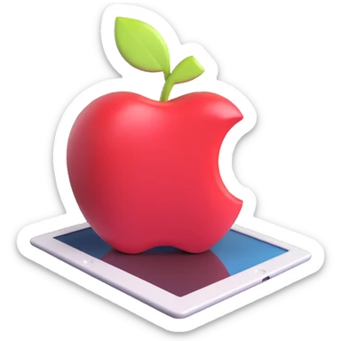 3D surreal iPad device, Apple-inspired, isolated, no accessories, no background sticker