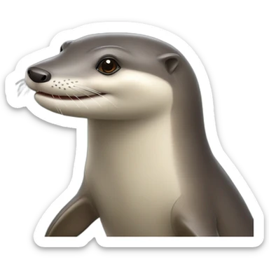 Loutre sur un requin sticker