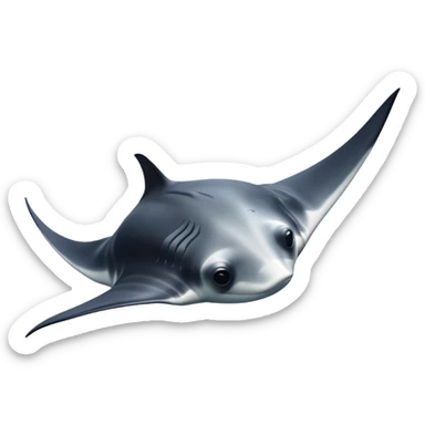 Manta ray sticker