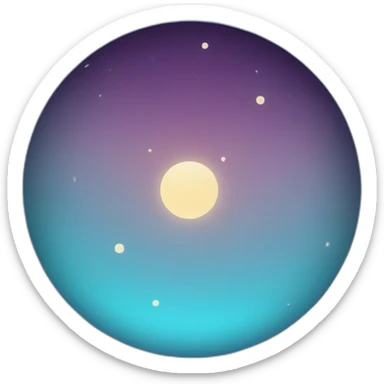 Moon sticker