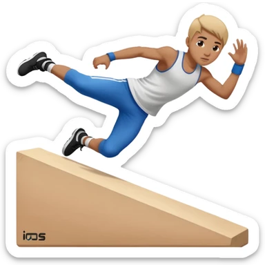 parkour at kids school sticker