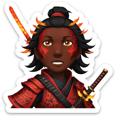 Fire-Wielding Samurai sticker