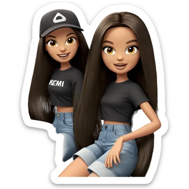 smiling girl in car interior sticker