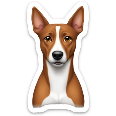 Stressed out basenji sticker