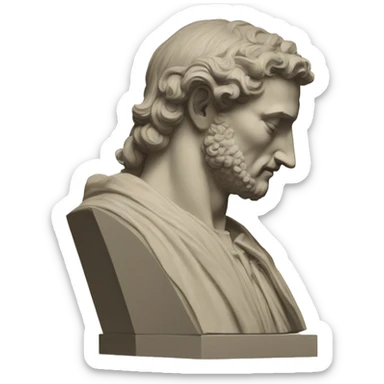 baudoin IV with head bowed raises arm  sticker