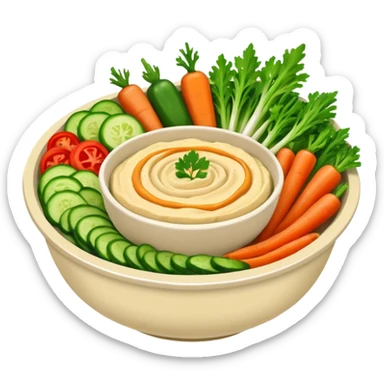veggies and hummus sticker