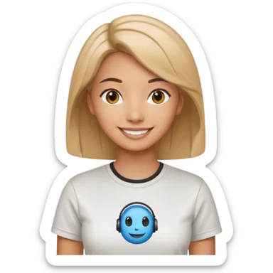 female AI supporter sticker