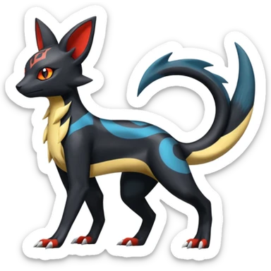 Salandit-Torracat-Umbreon-Silvally-fusion (full body) sticker