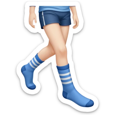 Younger kid sock over leg sticker