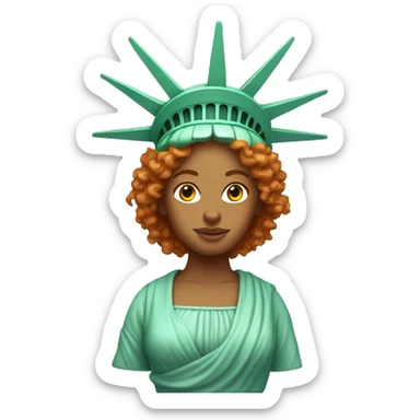 Statue of liberty with ginger curly hair sticker
