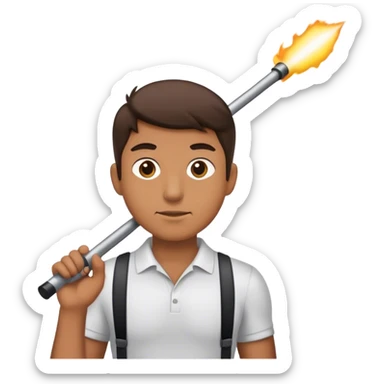 a boom pole operator sticker