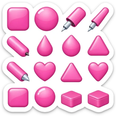 Pink aesthetic objects sticker