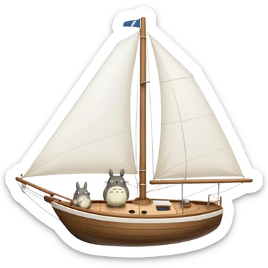Totoro sailing yacht  sticker