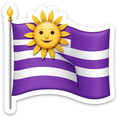 FLAG OF HISPANIC PEOPLE 🏳️💜☀️💜🏳️ sticker