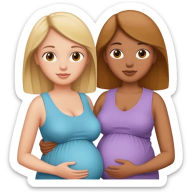 Two besties one pregnant  sticker