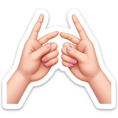 two hands making a pinky promise, little fingers hooked together sticker