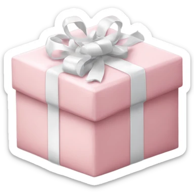 Light pink Christmas gifts under a white Christmas tree  sticker