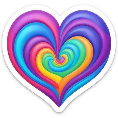 Trippy heart  sticker
