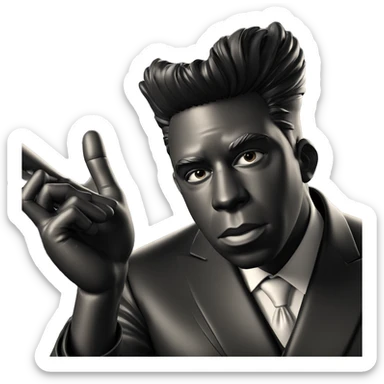 monochrome portrait of a gentleman sticker