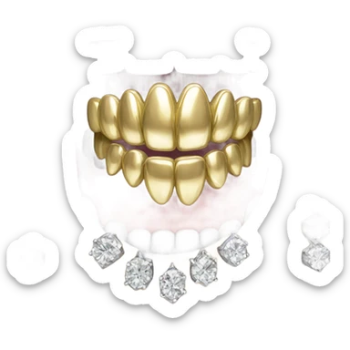 Diamond grillz sticker