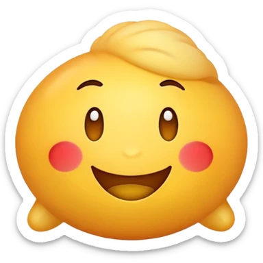 An emoji chonking its self sticker