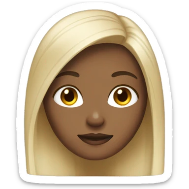 Girl with dark hair and blonde highlights  sticker
