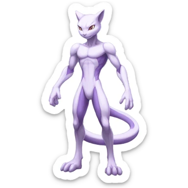 Anthro Mewtwo-Pokémon full body sticker