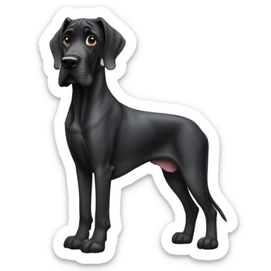black great dane sticker
