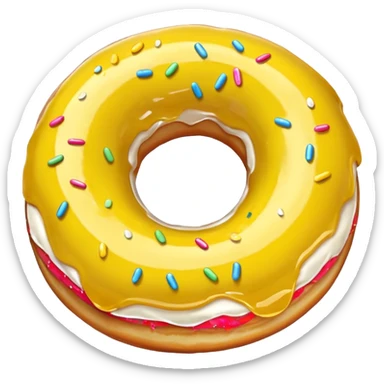limonlu donut sticker