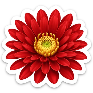 chrysanthemum flower red sticker