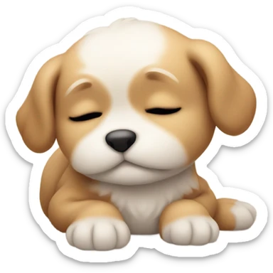 Sleeping puppy  sticker