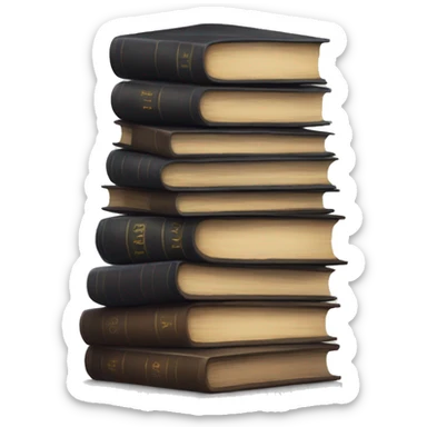Dark academia pile of books sticker