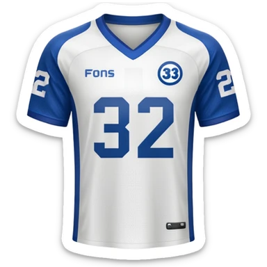 Football jersey with the number 32 on it sticker