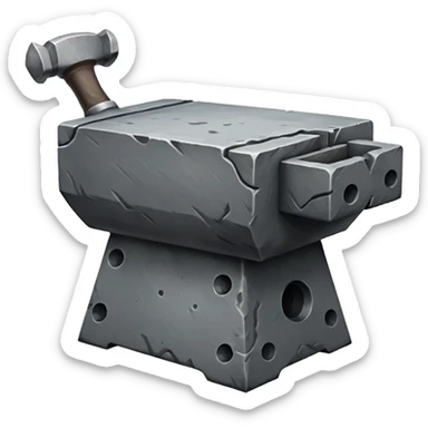 stone blacksmith's anvil sticker