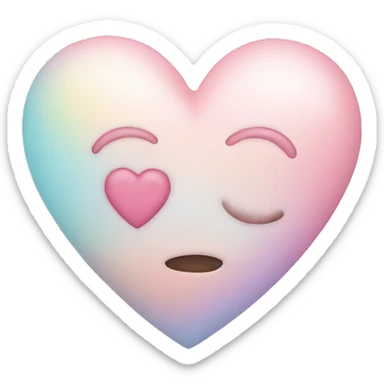 Pastel heart sticker