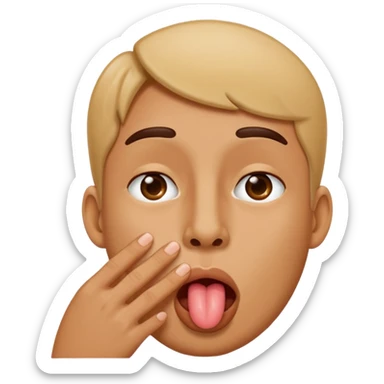 😝 with the tung touching the nose sticker