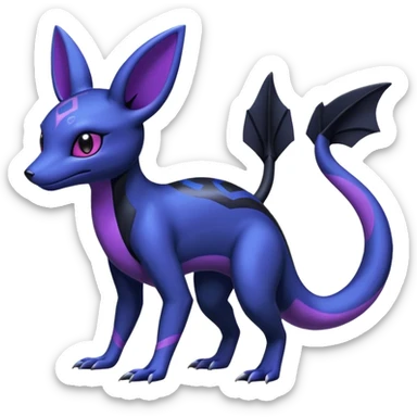 Shiny Salandit-Umbreon-Noibat-Hybrid (Full body) sticker