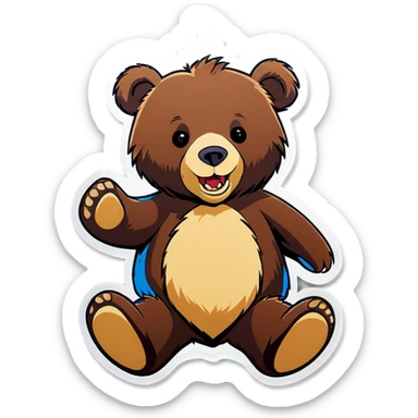 Woohoo bear sticker