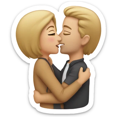 Me kissing my wife sticker