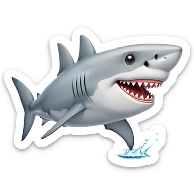 A shark wearing shoes sticker