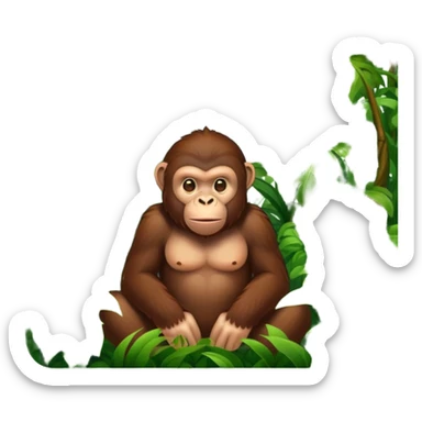 Ape in the jungle sticker