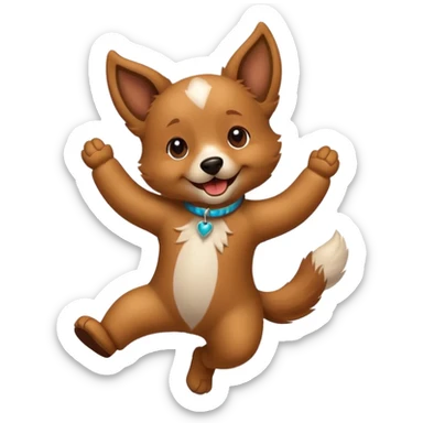 ik wil een hond die danst sticker