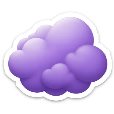 purple clouds sticker